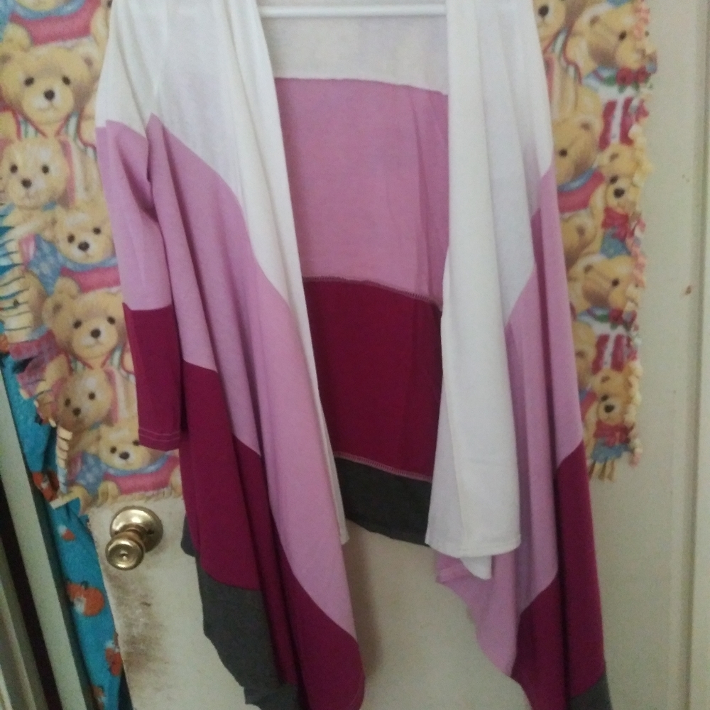 🐥Asymmetric Front Panel Cardigan -Rose Red